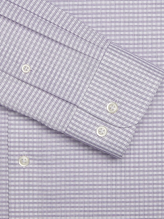 Pronto Uomo Modern Fit Grid Spread Collar Dress Shirt