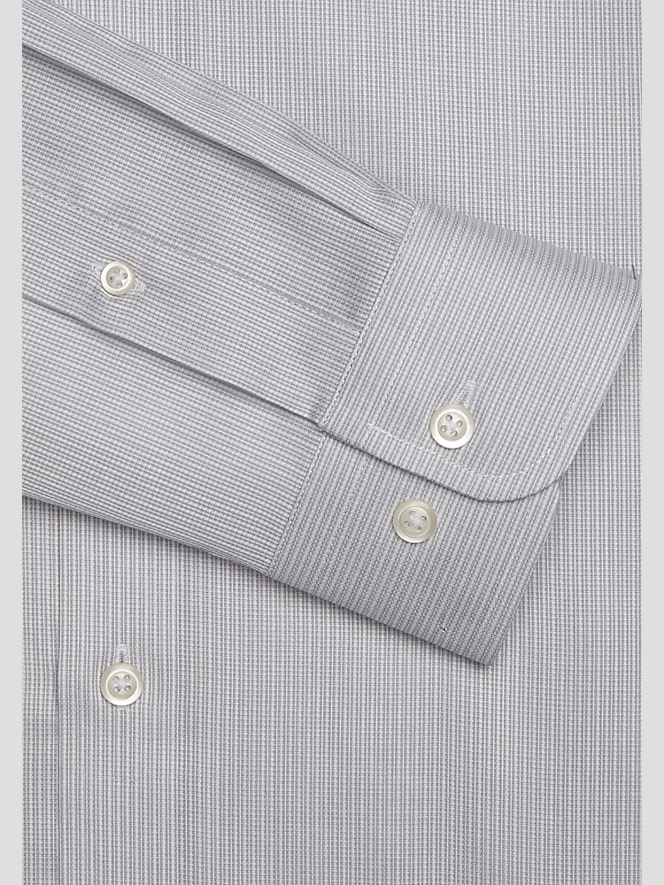 Joseph Abboud Classic Fit Textured Stripe Spread Collar Dress Shirt