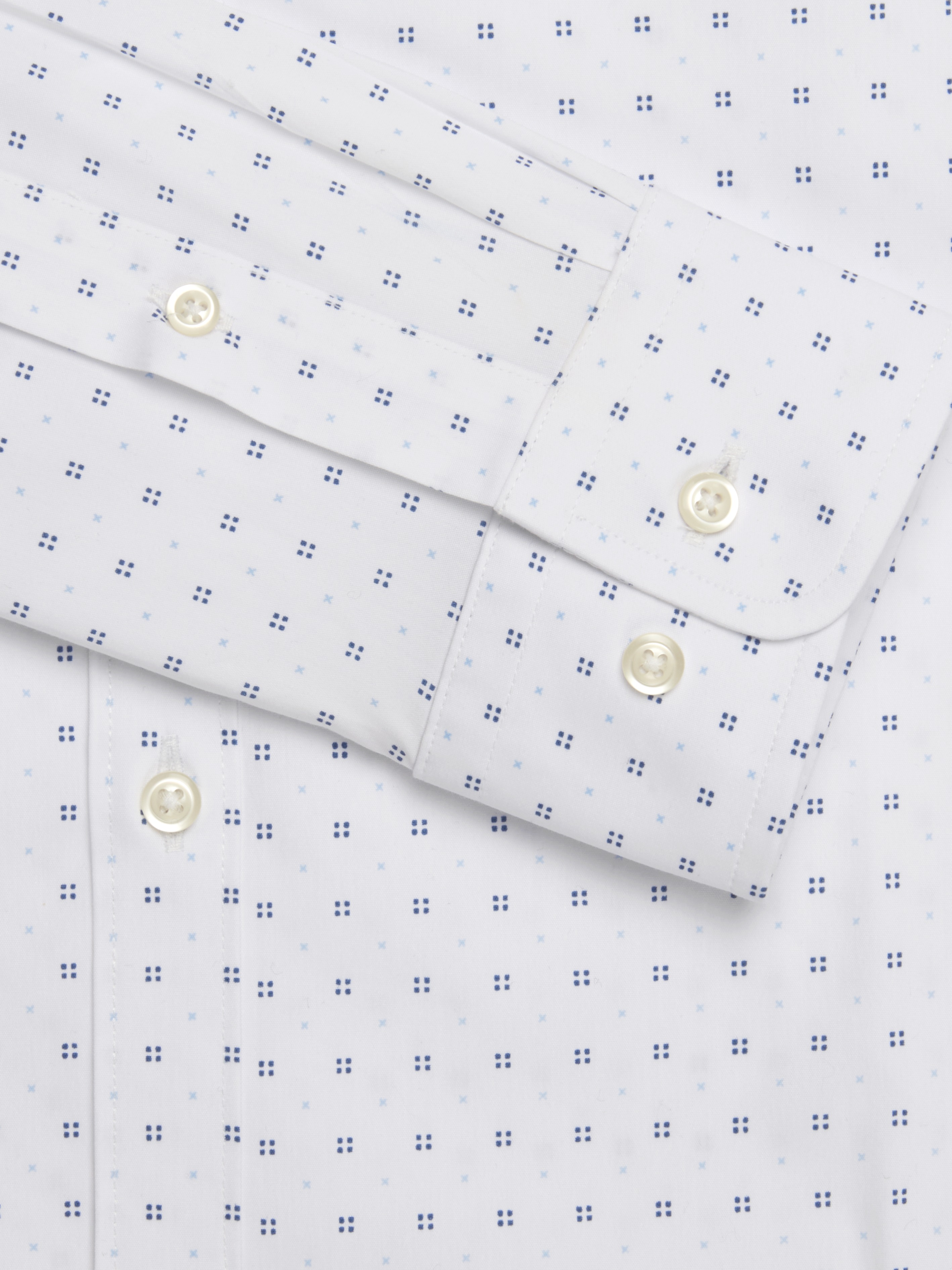 Skinny Fit Tonal Squares Dress Shirt