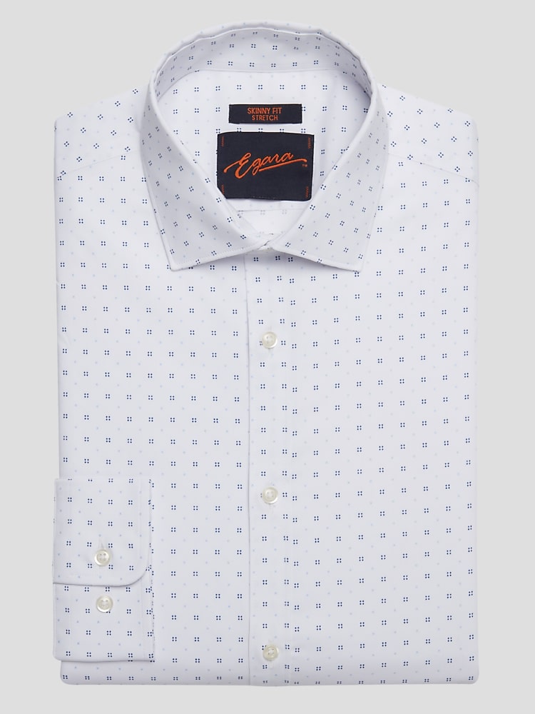 Egara Skinny Fit Tonal Squares Dress Shirt | Dress Shirts