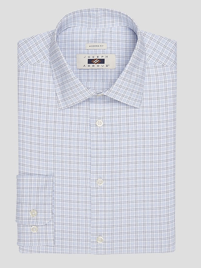 Joseph Abboud Modern Fit Performance Plaid Dress Shirt