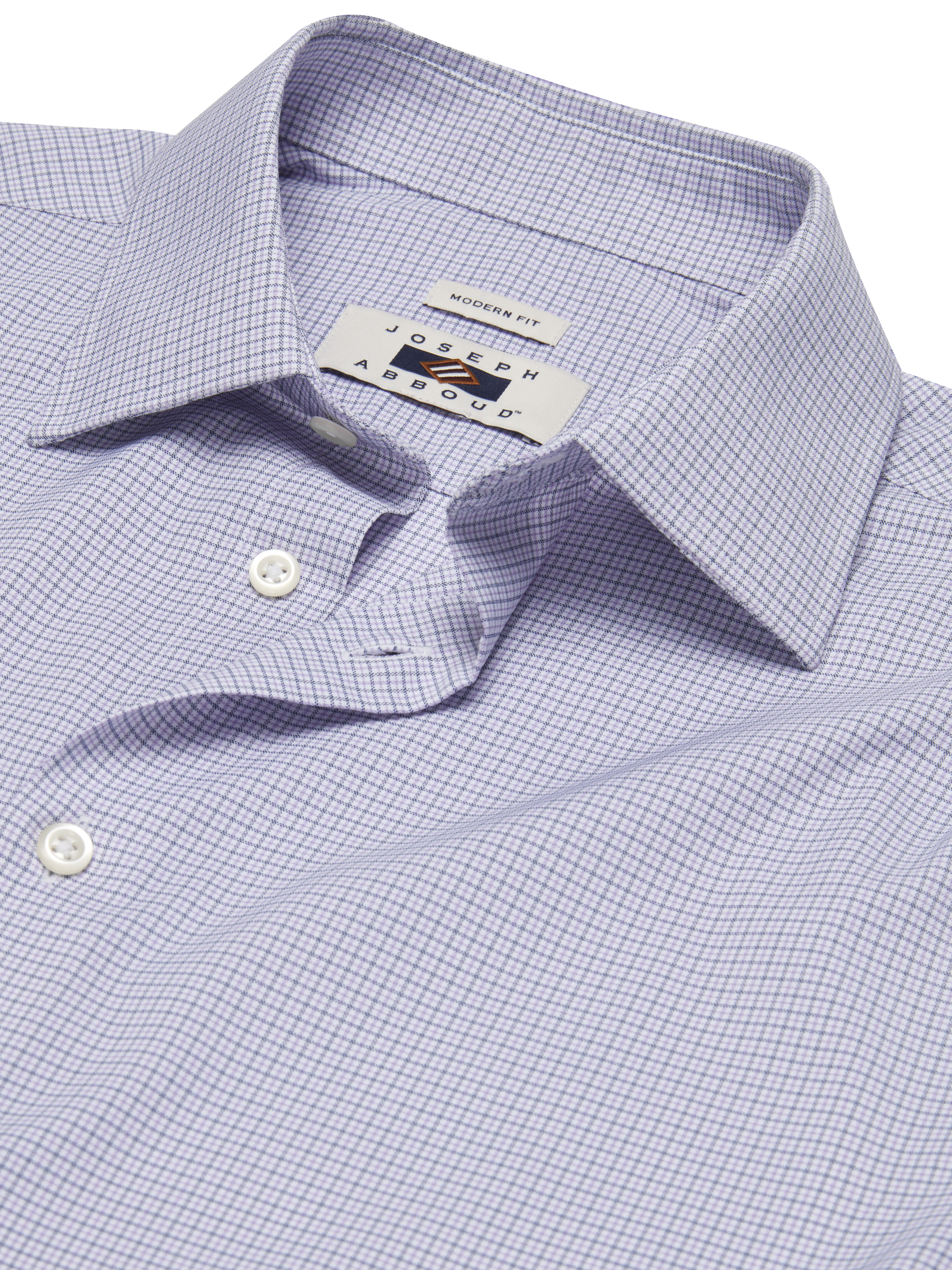 Modern Fit Mini Check Performance Dress Shirt