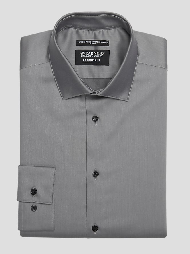 Awearness Kenneth Cole Slim Fit Ultra Performance Stretch Solid Dress Shirt