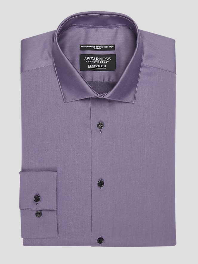 Awearness Kenneth Cole Slim Fit Ultra Performance Stretch Solid Dress Shirt