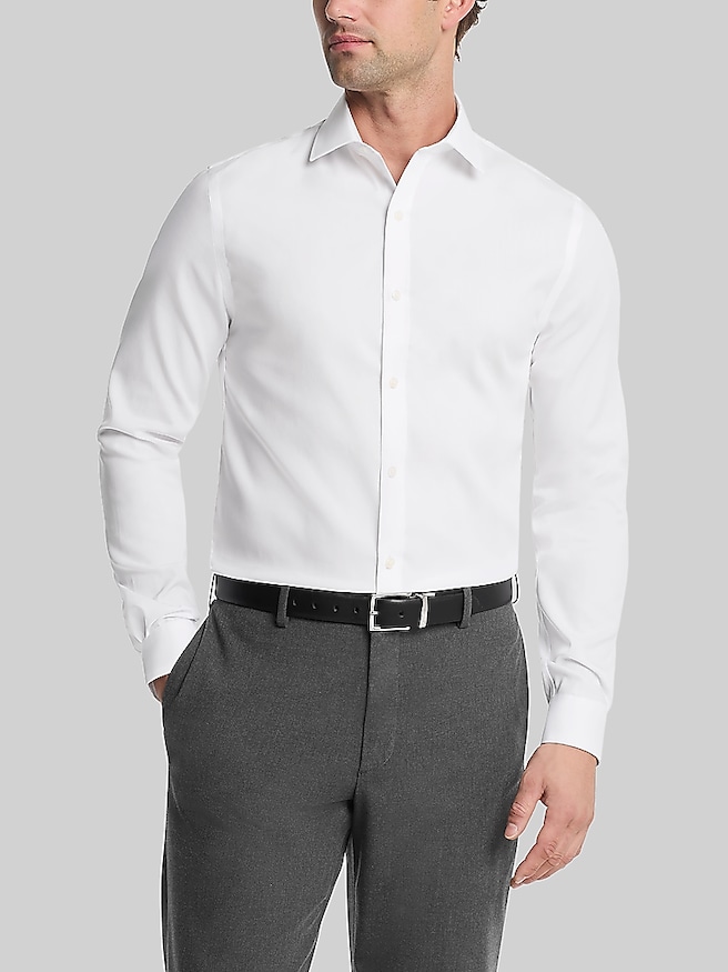 Tommy Hilfiger Slim Fit Dress Shirt White Solid