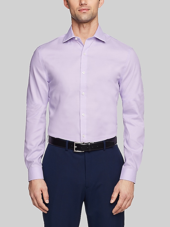 Tommy Hilfiger Slim Fit Dress Shirt Lavender Solid