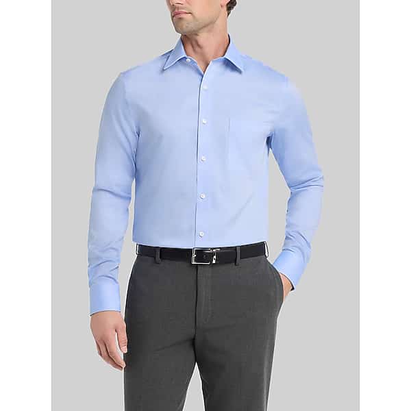 Tommy Hilfiger Men's Slim Fit Dress Shirt Lt Blue Solid - Size: 16 32/33