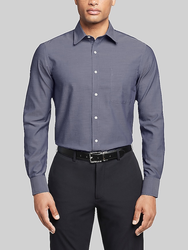 Tommy Hilfiger Slim Fit Dress Shirt Blue Solid