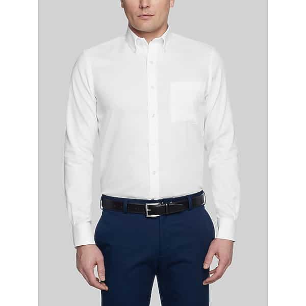 Tommy Hilfiger Men's Classic Fit Dress Shirt White Solid - Size: 15 32/33