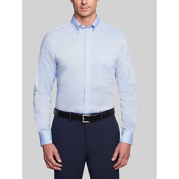 Tommy Hilfiger Big & Tall Men's Classic Fit Dress Shirt Lt Blue Solid - Size: 16 1/2 36/37