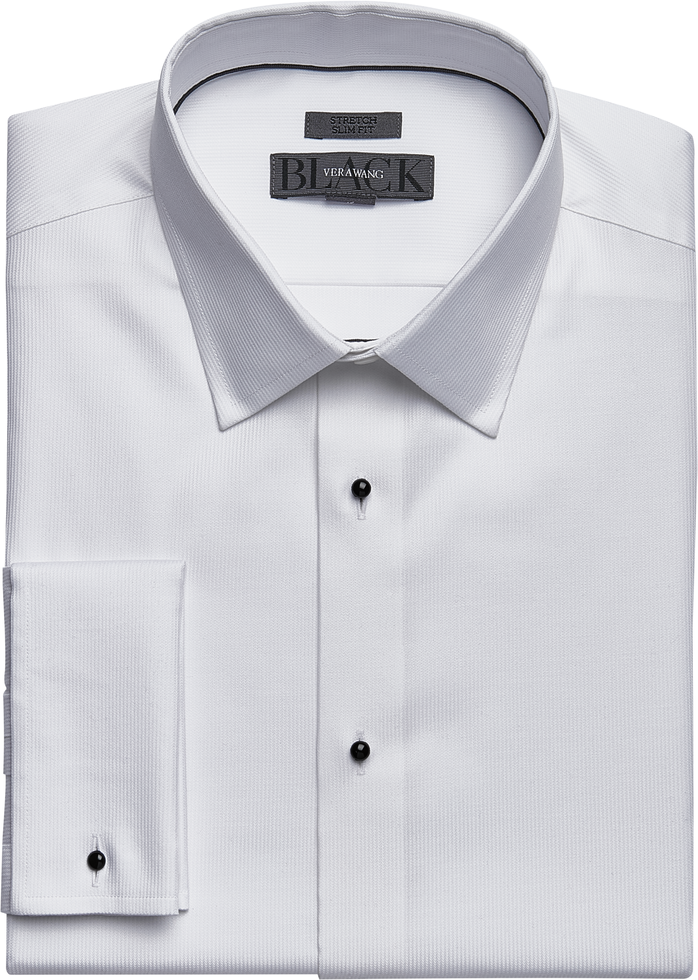 BLACK by Vera Wang Slim Fit Corded Stripe Tuxedo Formal Shirt