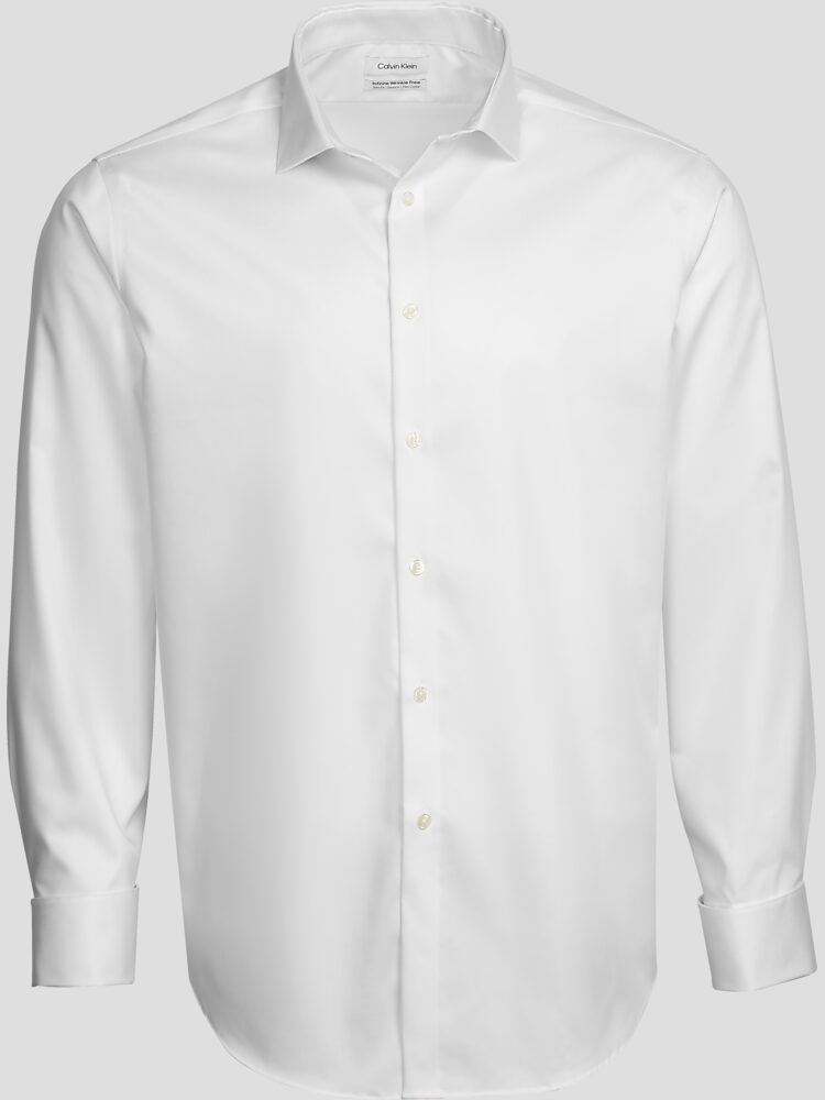 Calvin Klein Slim Fit Non-Iron French Cuff Dress Shirt Dress Shirts