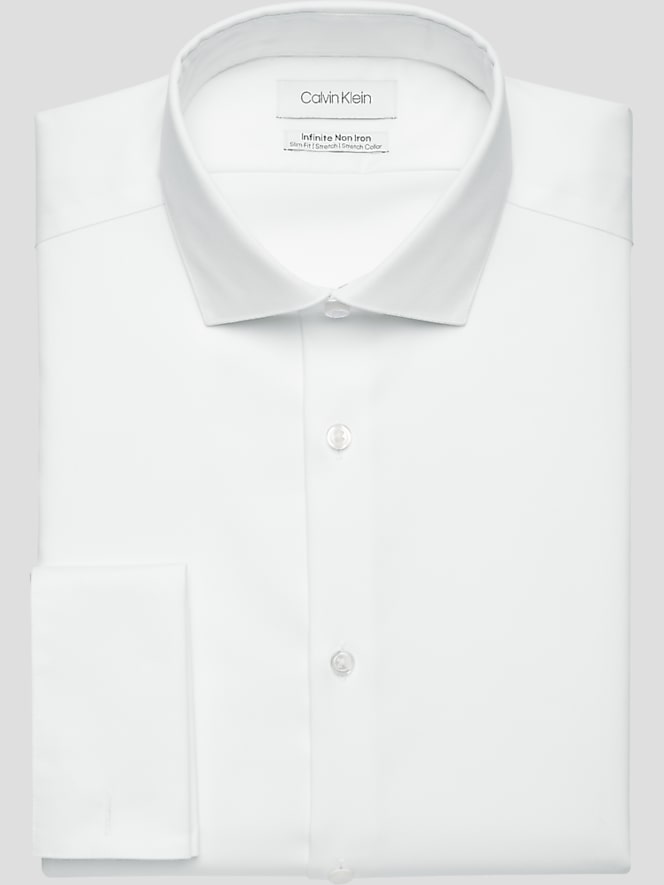 Calvin Klein Slim Fit Non-Iron French Cuff Dress Shirt