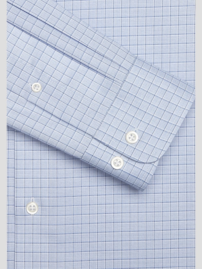 Joseph Abboud Classic Fit Grid Spread Collar Dress Shirt