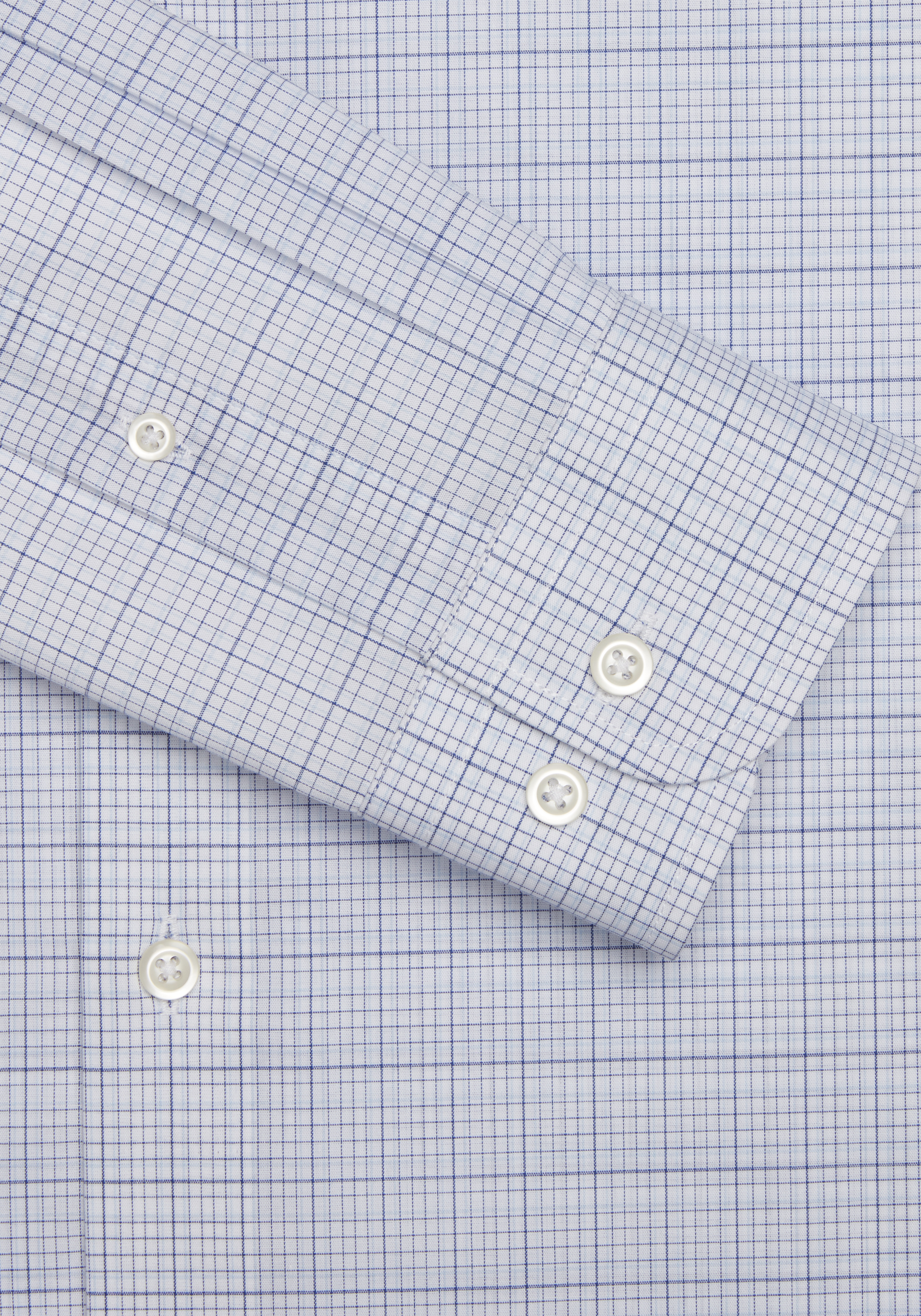 Modern Fit 100% Cotton Plaid Spread Collar Dress Shirt