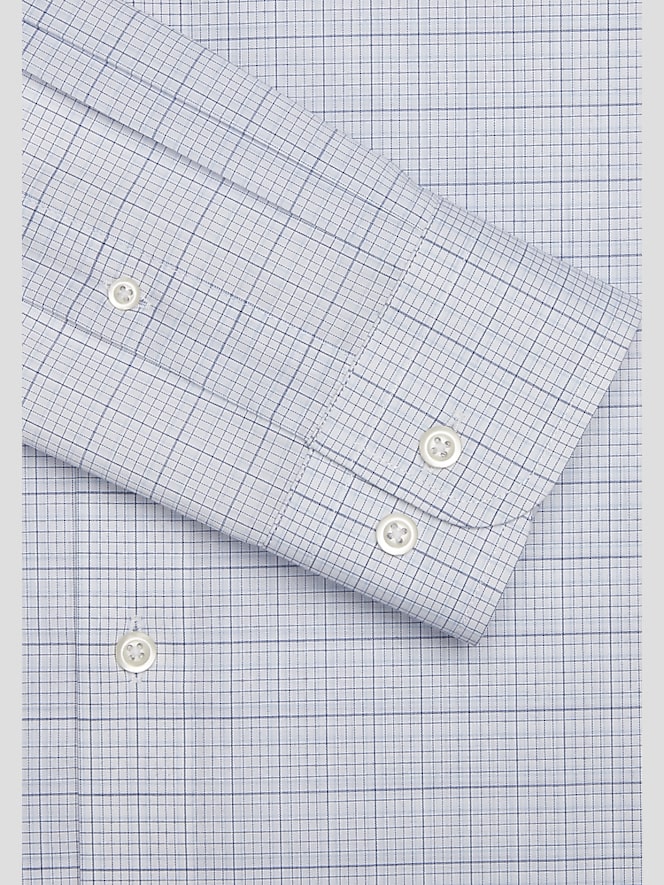 Joseph Abboud Modern Fit 100% Cotton Plaid Spread Collar Dress Shirt