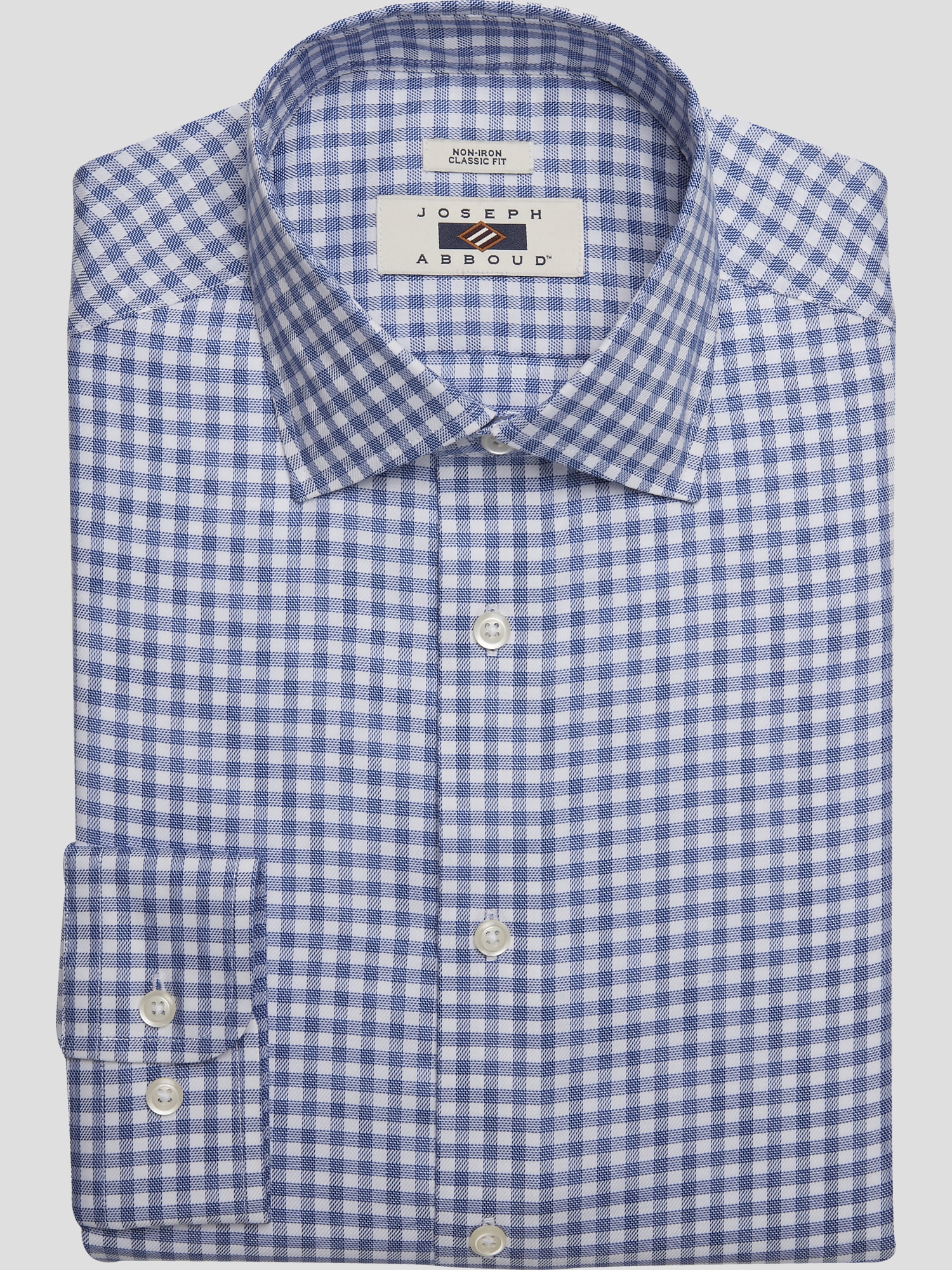 Joseph Classic Fit Gingham Spread Collar Dress Shirt