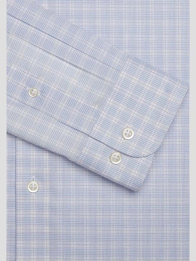 Joseph Abboud Modern Fit Plaid Spread Collar Dress Shirt