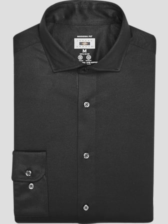 Black Cotton Blend Dress Shirts Men s Wearhouse