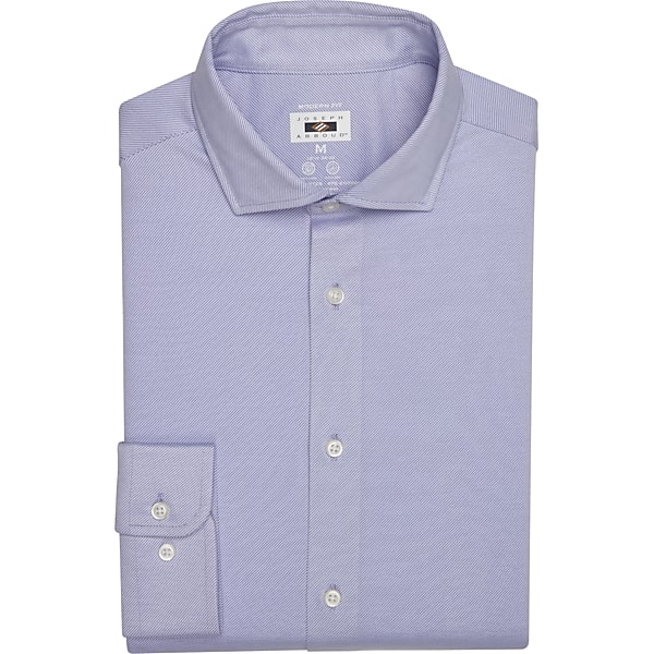Joseph Abboud Big & Tall Men's Modern Fit Performance Knit Twill Dress Shirt Lavender - Size: 18 32/33