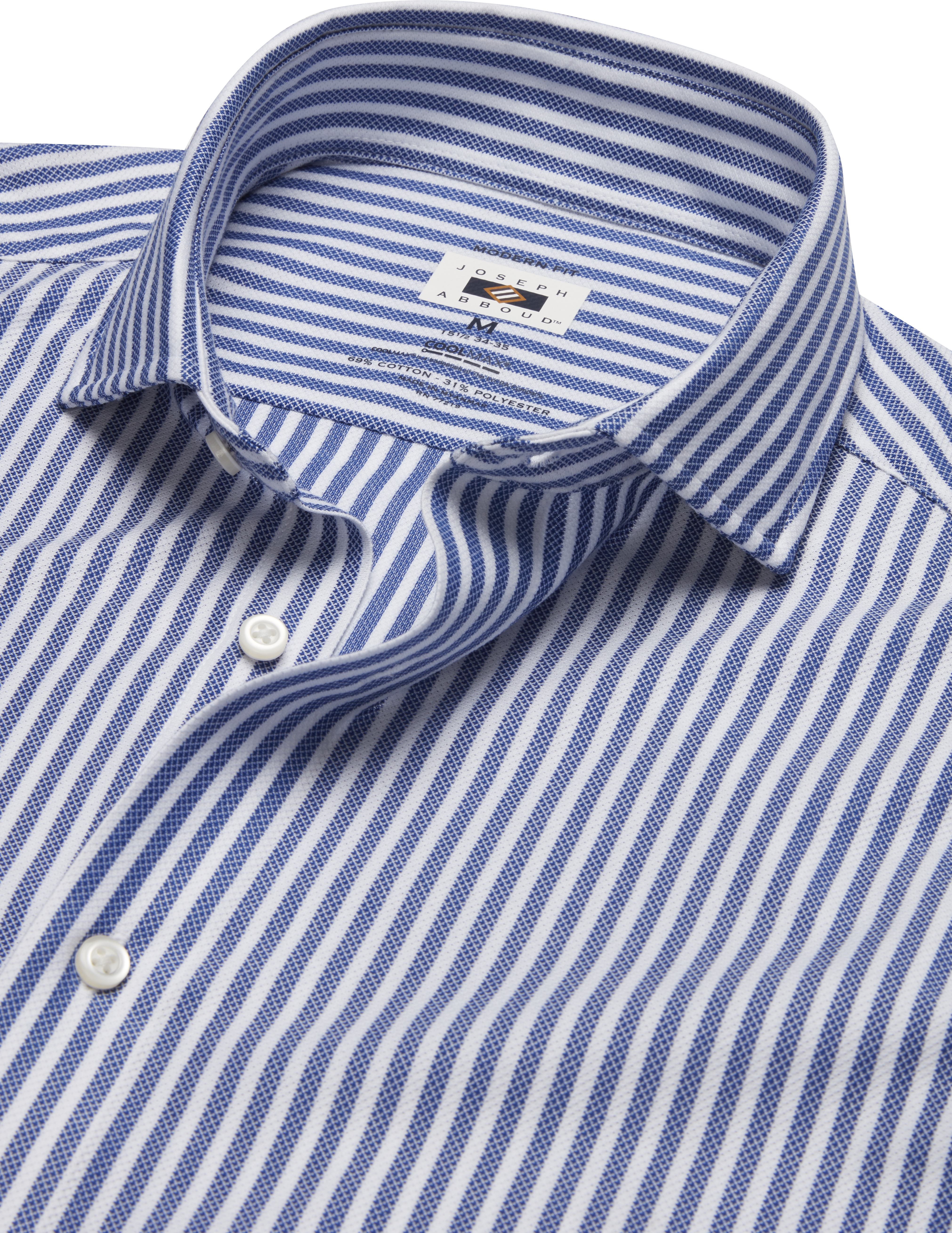 Modern Fit Bengal Stripe Spread Collar Dress Shirt