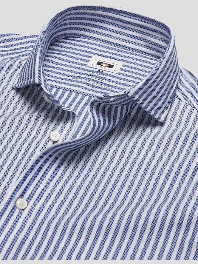 Joseph Abboud Modern Fit Knit Bengal Stripe 4-Way Stretch Dress Shirt