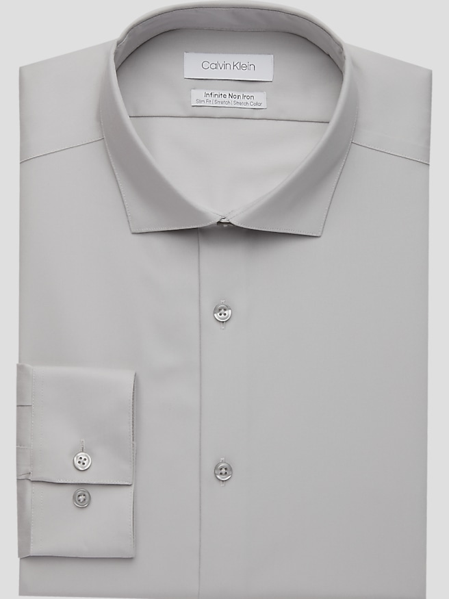 人気便利グッズ Non-Iron Stretch Fit Slim Klein Calvin Dress Dress | Shirt トップス