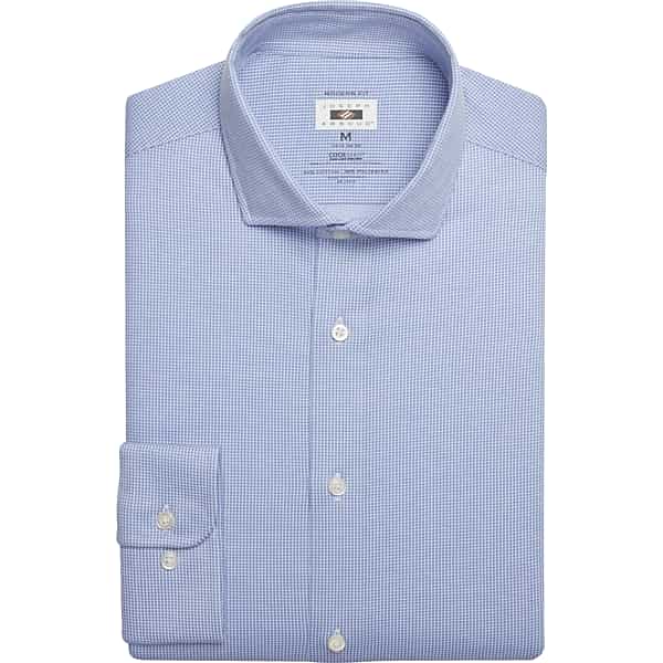 Joseph Abboud Men's Modern Fit Knit Dress Shirt Blue - Size: 18 32/33 TMW55B180371