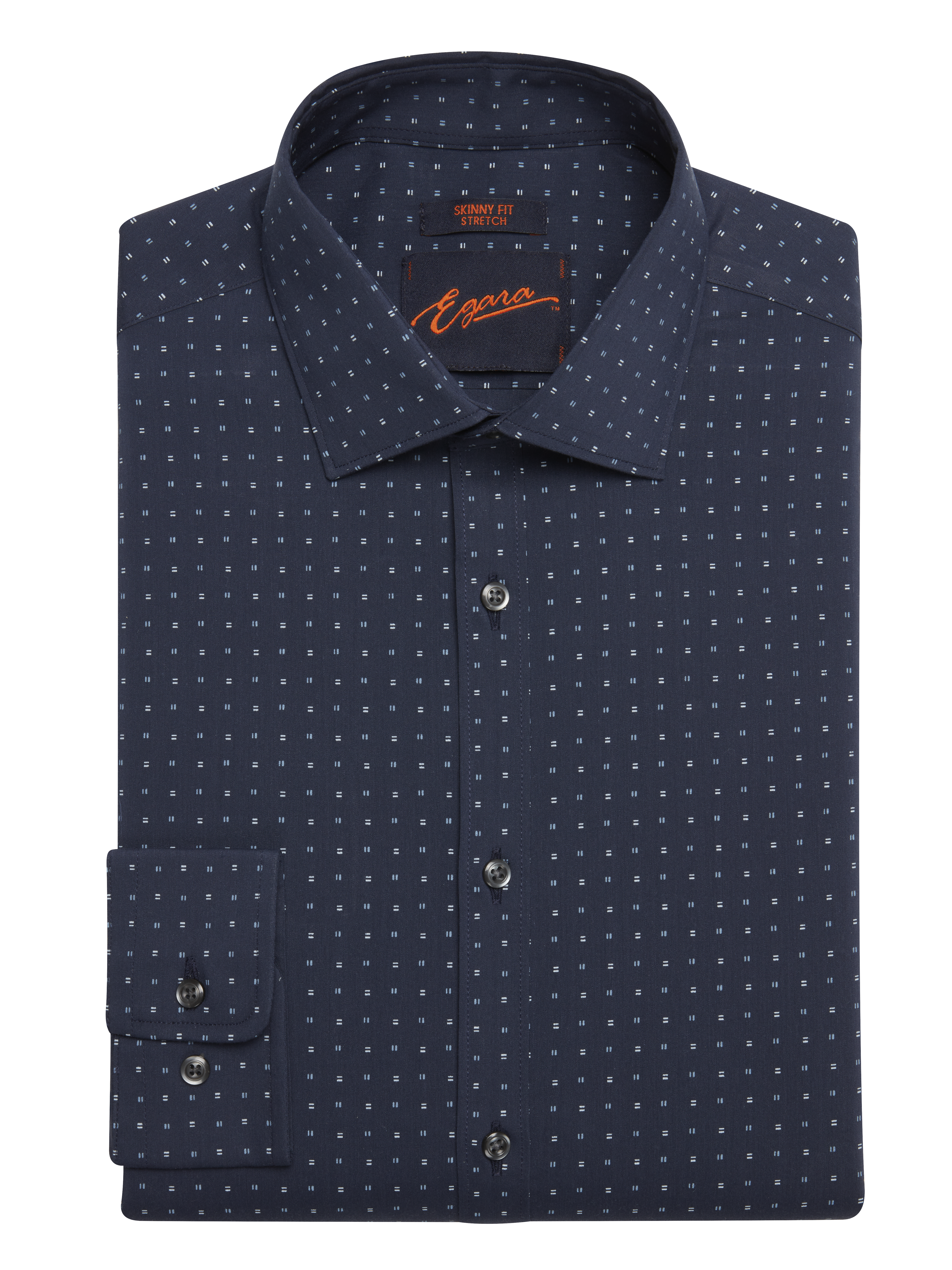 Skinny Fit Square Dress Shirt