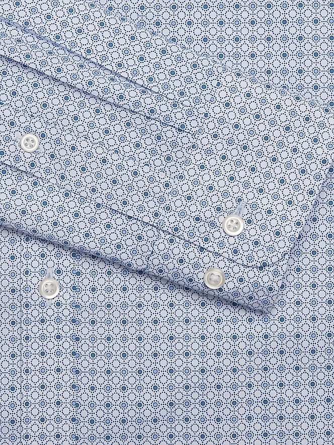 Egara Skinny Fit Spread Collar Medallion Dress Shirt