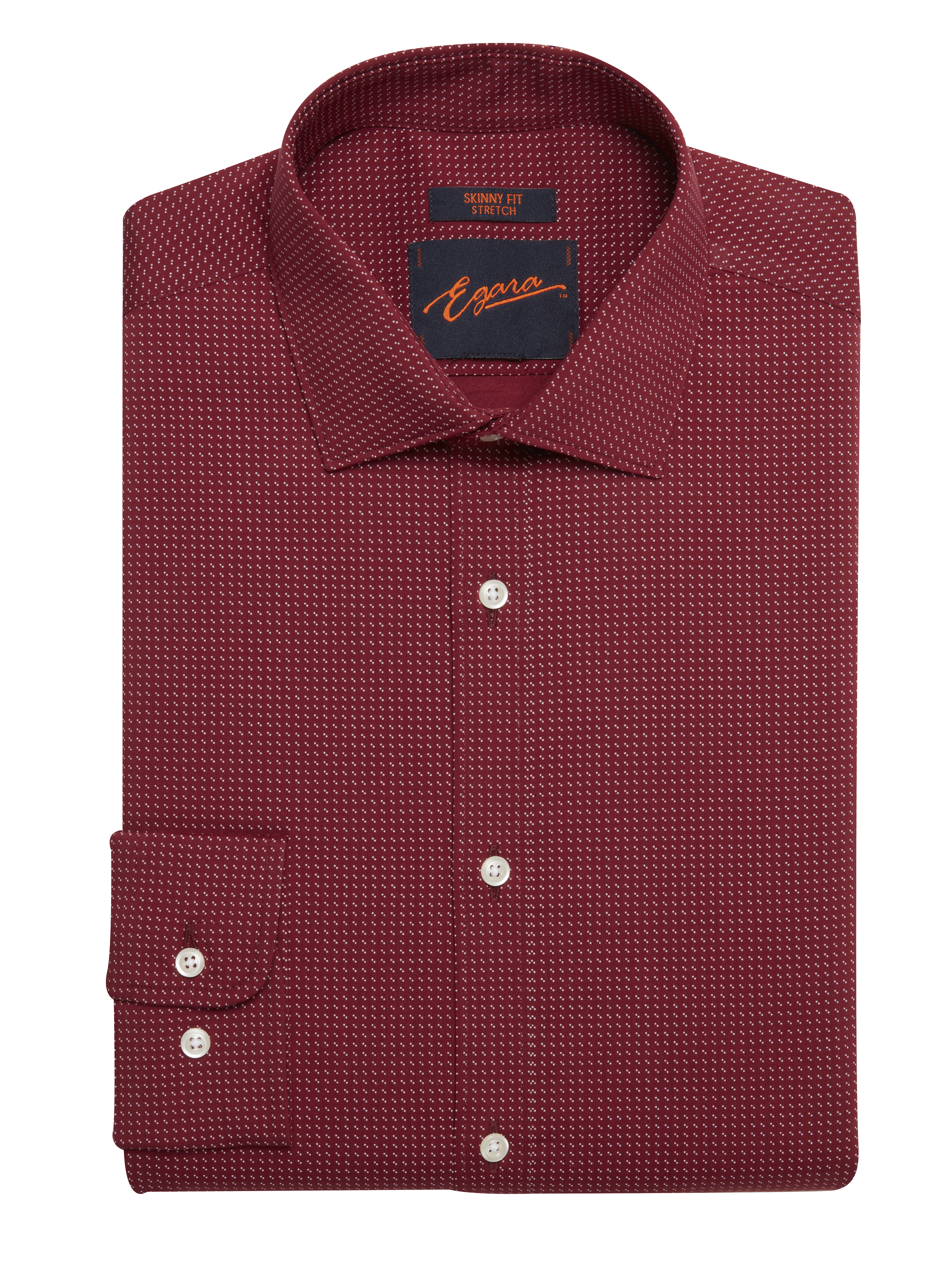 Skinny Fit Dot Dress Shirt
