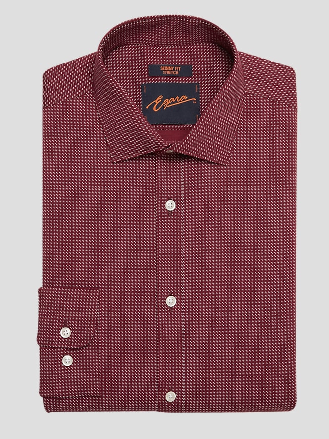 Egara Skinny Fit Dot Dress Shirt
