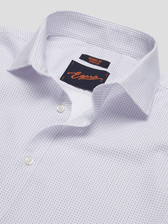 Egara Skinny Fit Double Dot Dress Shirt