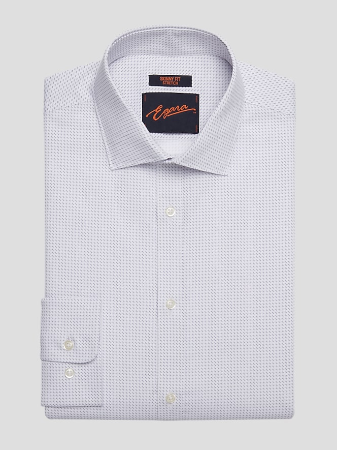 Egara Skinny Fit Double Dot Dress Shirt