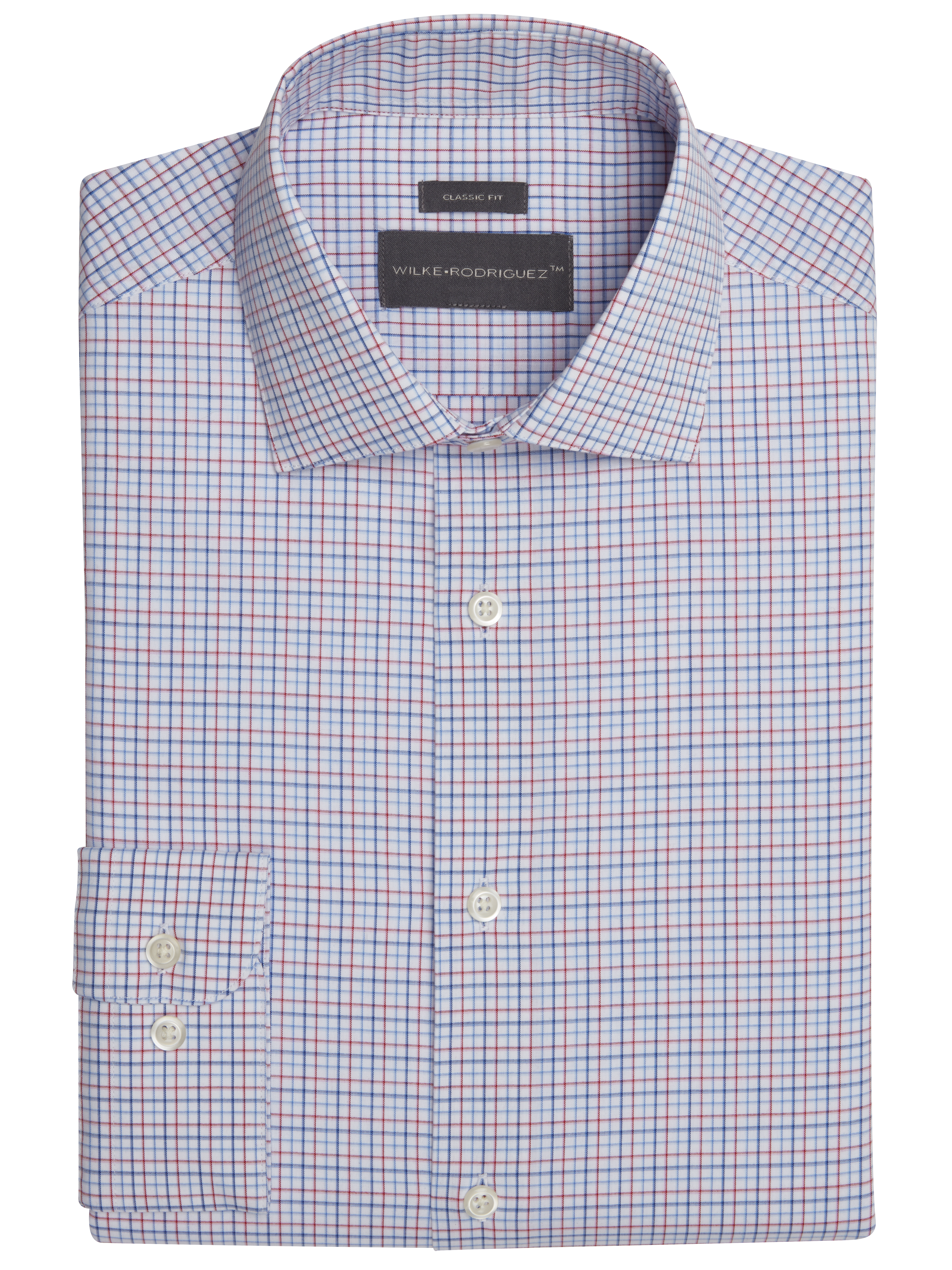 Classic Fit Multi Tattersall Plaid Dress Shirt