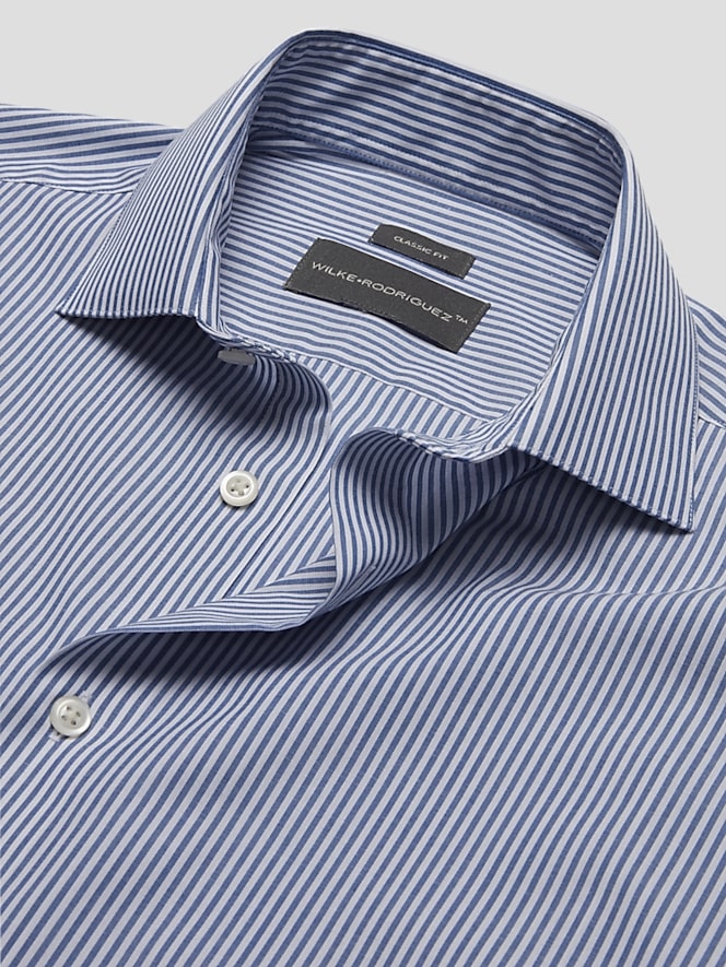 Wilke-Rodriguez Classic Fit Bengal Stripe Dress Shirt