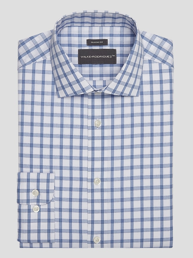 Wilke-Rodriguez Classic Fit Sporty Check Dress Shirt