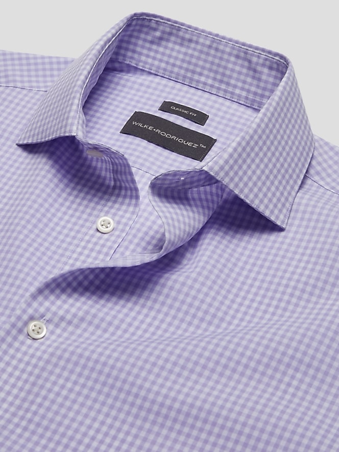 Wilke-Rodriguez Classic Fit Gingham Dress Shirt