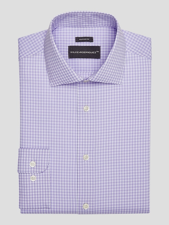 Wilke-Rodriguez Classic Fit Gingham Dress Shirt