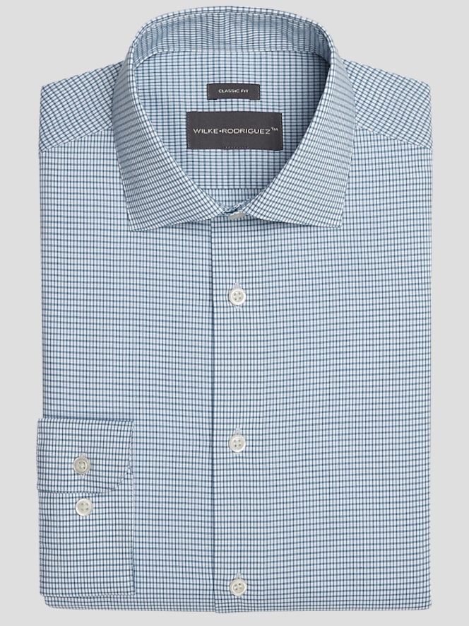 Wilke-Rodriguez Classic Fit Box Check Dress Shirt