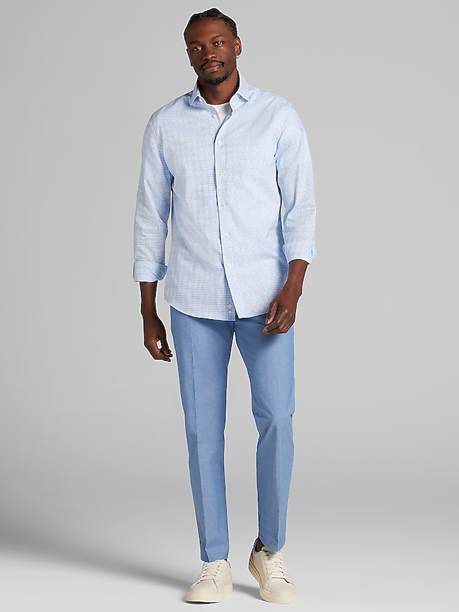 Pronto Uomo Modern Fit Plaid Dress Shirt
