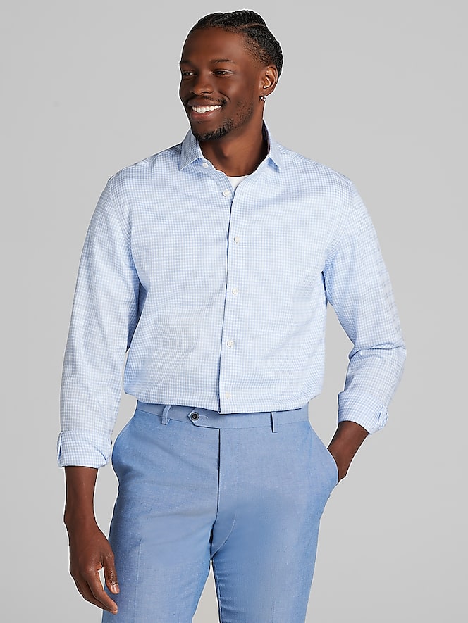Pronto Uomo Modern Fit Plaid Dress Shirt