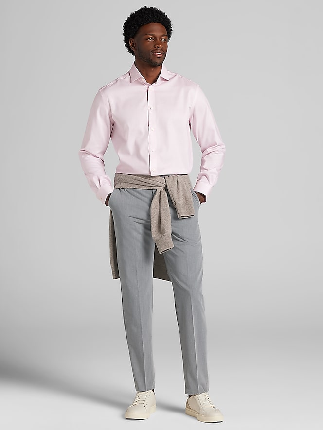 Pronto Uomo Classic Fit Cotton Blend Dress Shirt