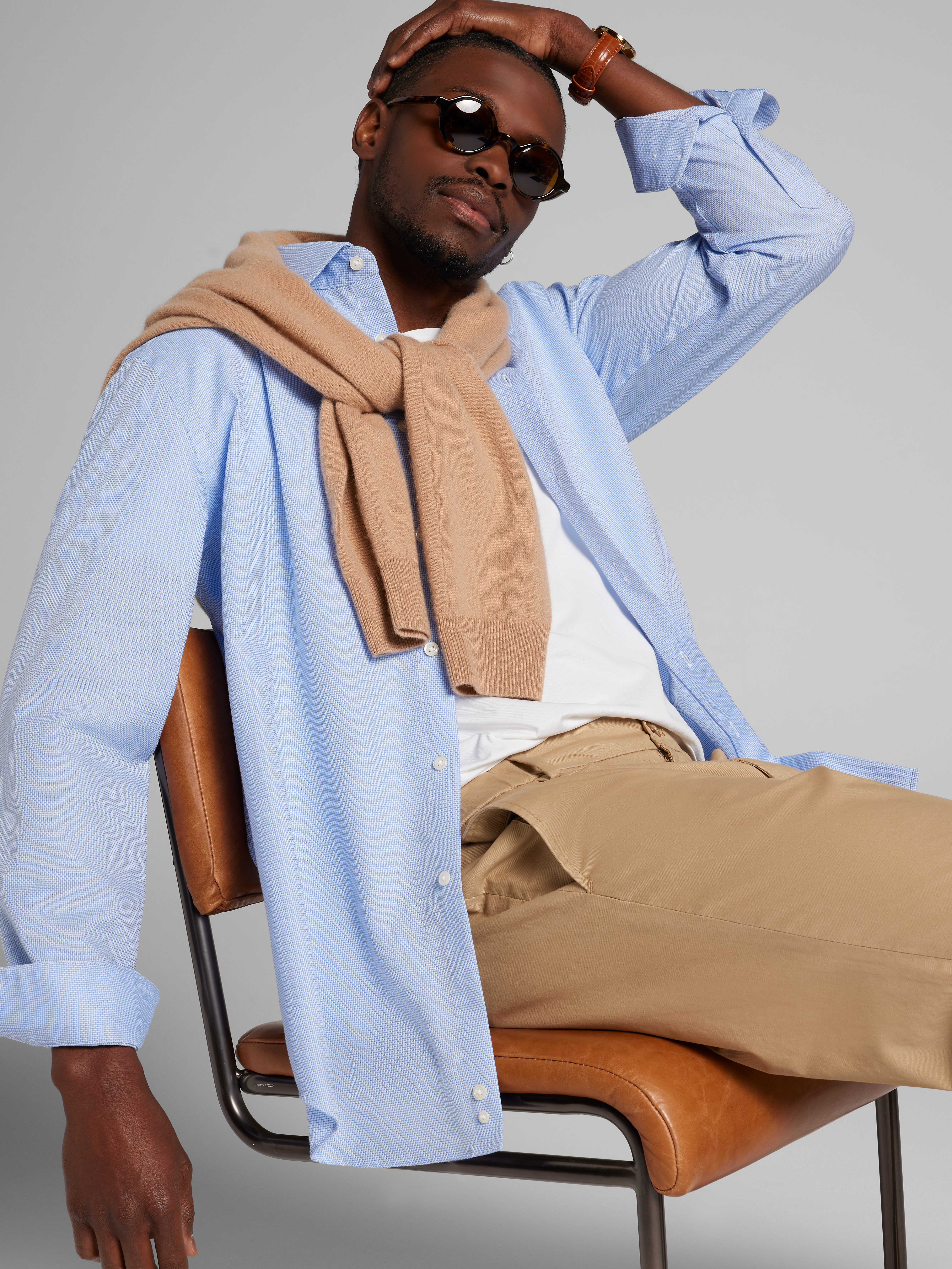 Classic Fit Cotton Blend Dress Shirt