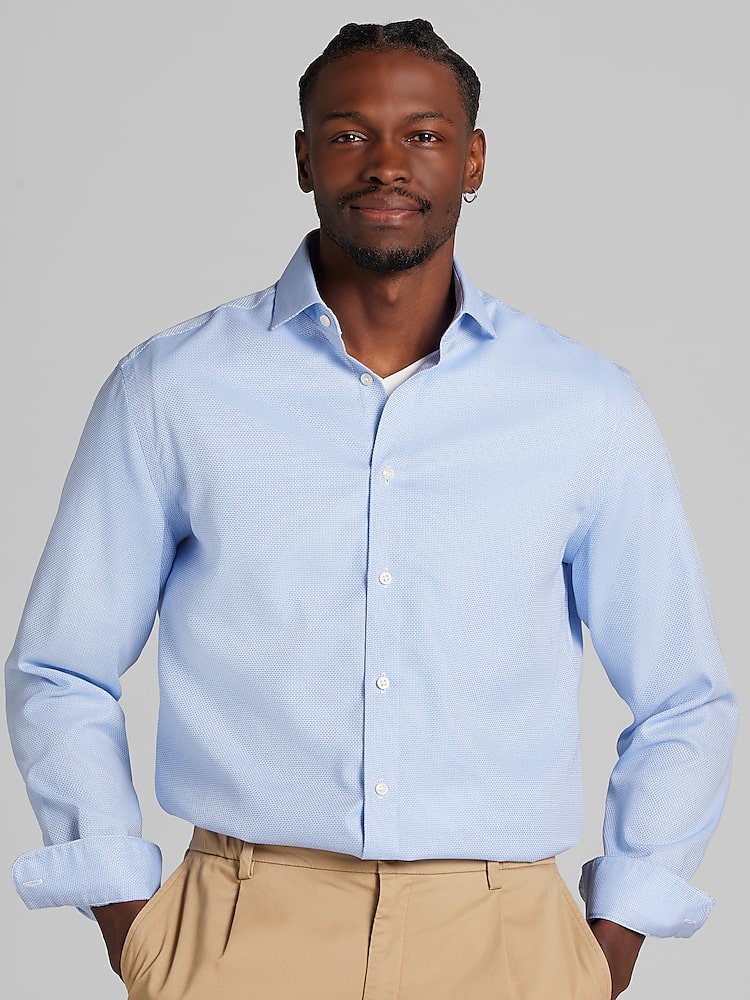 slim fit dress slacks Light Blue Oxford Dress Shirt | Men's Dress Shirts main image 1