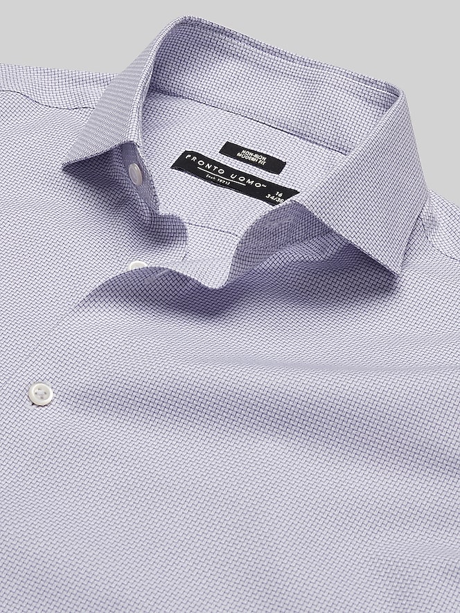 Pronto Uomo Modern Fit Mini Dobby Dress Shirt