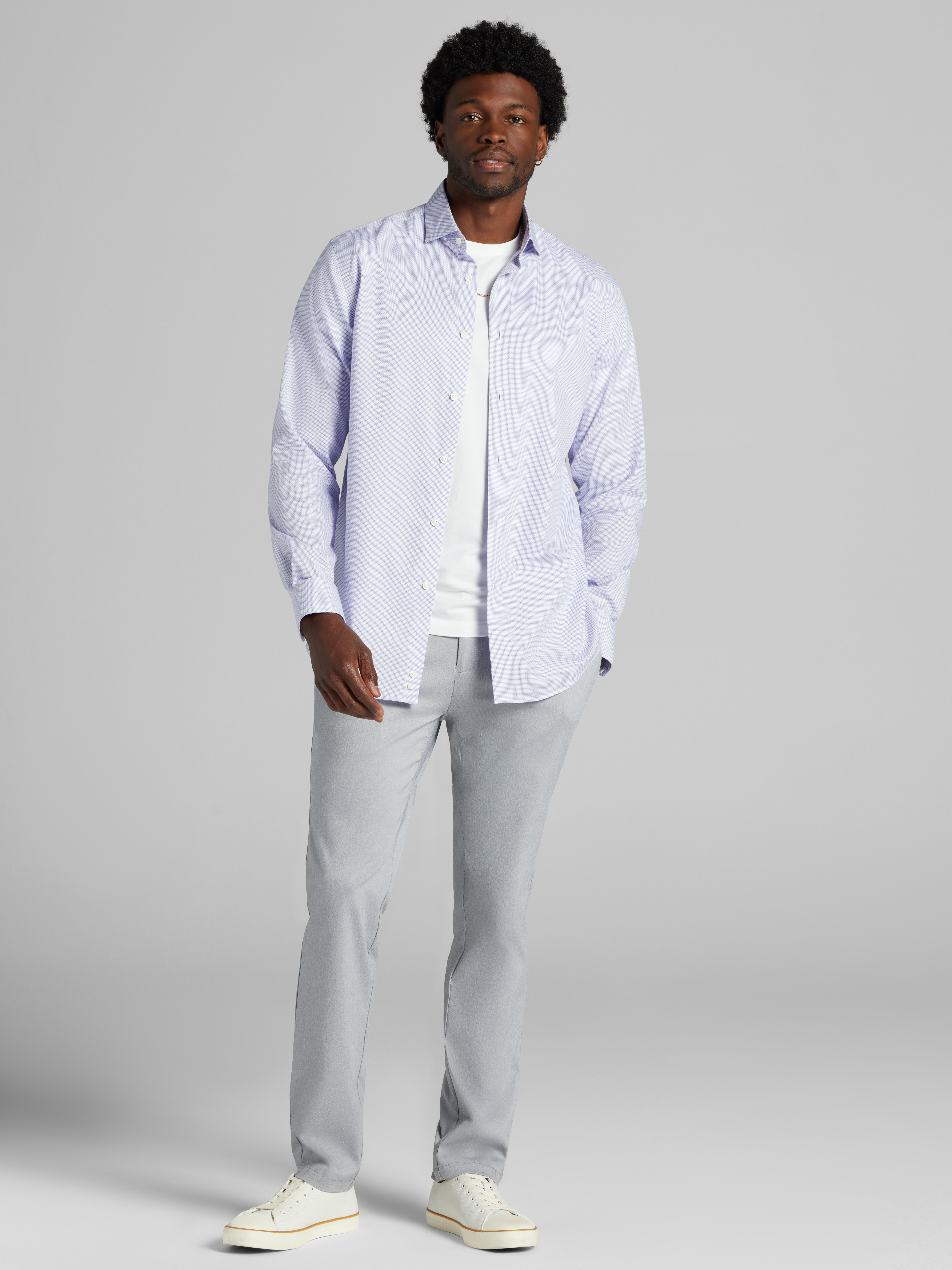 Modern Fit Mini Dobby Dress Shirt