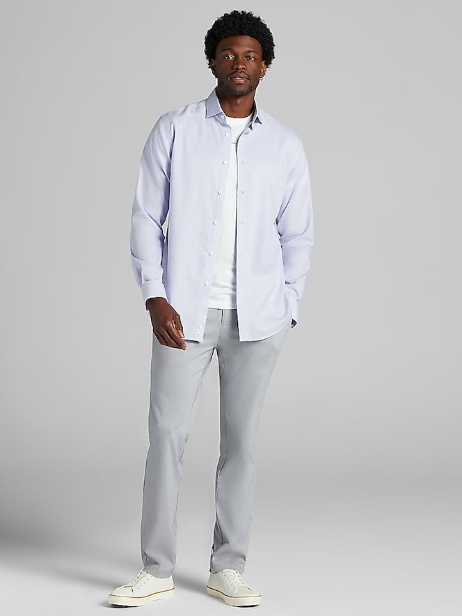 Pronto Uomo Modern Fit Mini Dobby Dress Shirt