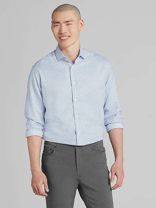 Pronto Uomo Classic Fit Small Tattersall Dress Shirt