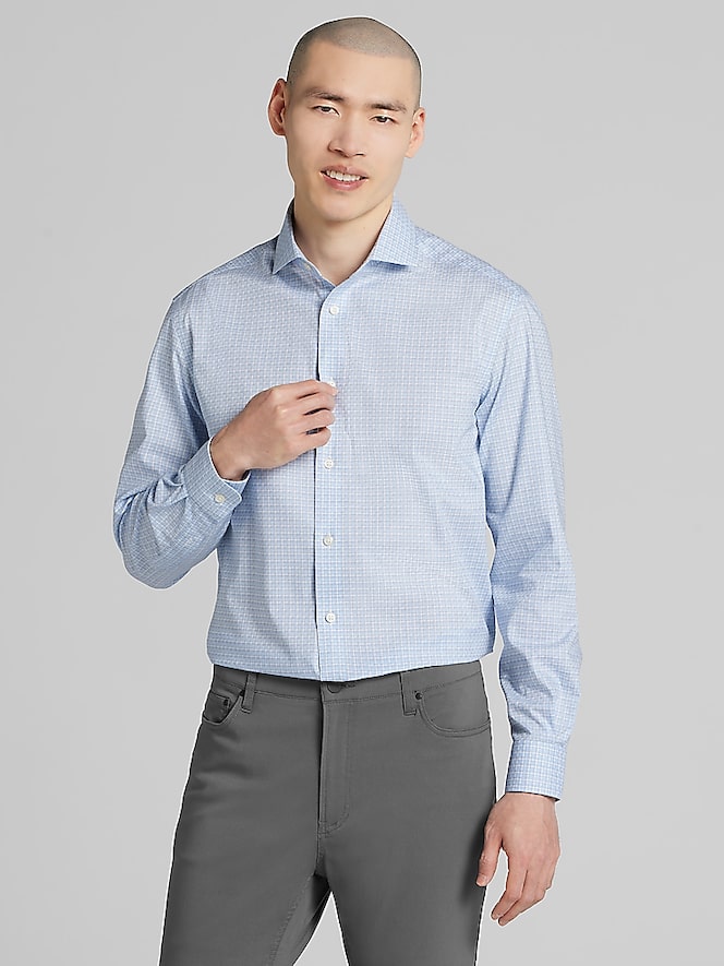 Pronto Uomo Classic Fit Small Plaid Dress Shirt